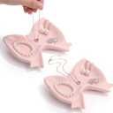 Tondiamo 2 Pcs Coquette Pink Bow Jewelry Dish, Ceramic Trinket Tray for Rings Earrings Necklace Cute Preppy Gifts for Women