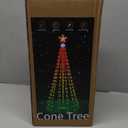 8FT Lighted Outdoor Christmas Tree, 340 LED Smart Cone Tree, Music Sync RGB Fairy Lights, LED Light Show, APP and Remote Control, Timer Function, Perfect for Outdoor Christmas Decorations