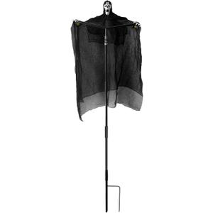 Ghost Scarecrow Outdoor Bird Control with Glowing Eyes and Sounds, 2-in-1 Garden Scarecrow Halloween Decoys to Scarer Birds Away for Farm, Chicken Coop, House Protection