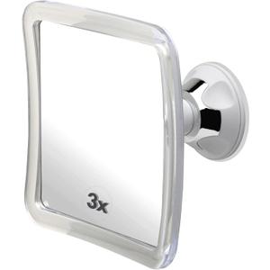 MIRRORVANA 3X Magnifying Shower Mirror for Fogless Shaving with Suction Cup, Shatterproof Surface and 360 Swivel, 6.3" x 6.3"