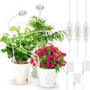 Grow Light, Full Spectrum Plant Lights for Indoor Growing, 10 W Pot Clip On Growing Lamp with Auto On/Off Timer 3/6/12H, 4 Dimmable Brightness, Ideal for Pot Plants Indoor, 3 Pack