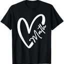 Funny Mathematician Teacher Kids Physicist I Love Math T-Shirt, Medium