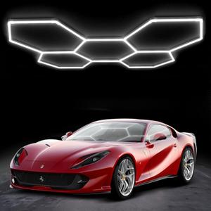 MODERN Hexagon Garage Lights 25 Pack 216W 25920LM High Brightness Hexagon Garage LED Lights for Garage, Shopping Mall, Workshop and Car Detailing Shop etc.