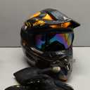 Dirt Bike Helmets Youth Motocross, Motorcycle, BMX, ATV, Off-Road, Four Wheeler, Adult Moutain Bike Helmets Dot Approved (Goggles Gloves Faceshield) (Orange, X-Large)