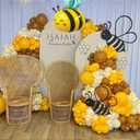 Bee Balloons Garland Arch Kit 3 Colors 163Pcs (Lemon/Brown/Khaki) - Quick-Assembly Design for Baby Shower, Birthday, Gender Reveal Parties | Honeycomb Theme Decorations, 5 inches, 10 inches, 18 inches