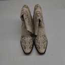 Huntarry Cowboy Boots for Women Western Square Toe Mid Calf Cowgirl Boots Glitter Sparkle Rhinestone Chunky Wedding Shoes for Bride (6.5, 161/White)