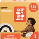Hello Bello Diapers Assorted Gender Neutral Surprise Pack, Size 1 128ct