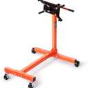 VEVOR Engine Stand, 750 Lbs (3/8 Ton) Rotating Engine Motor Stand with 360 Degree Adjustable Head, Cast Iron Motor Hoist Dolly, 4-Caster, 4 Adjustable Arms, for Vehicle Maintenance, Auto Repair