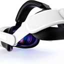Head Strap for Meta Quest 3S/3, Lightweight Headstrap Replacement for Oculus Quest 3/3s, Nexatrix VR Headset Elite Strap Accessories with Adjustable Hinge and Enlarged Head Support (White)
