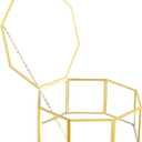 Glass Vintage Jewelry Box, Geometric Jewelry Display Organizer Box Vanity Lidded Box Home Decor Accent Decorative Box for Storage Trinket Rings Bracelet