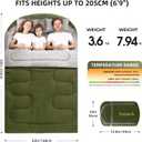 Double Sleeping Bags for Adults Camping with 2 Pillows Queen Size