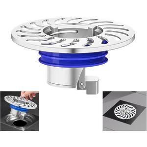Odor Proof Floor Drain Shower Floor Drain Backflow Preventer One Way Drain Valve Brass Drain Filter Prevent Backflow, Prevent Anti-Odor Dispersion in Bathroom and Kitchen Galvanized