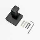 2 x 2 Pack Heavy Duty Stainless Steel Towel Hooks,Wall Mounted Square Robe Hooks,Holder Robe Hooks for Bathroom, Kitchen, Bedroom,Matte Black