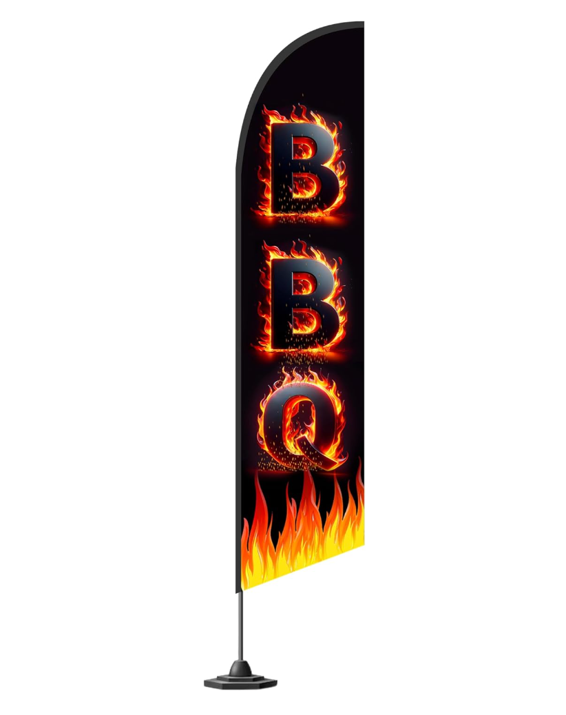 12x2.5 Feet Tall Feather Flags "Tacos & Burritos" - Advertising Replacement Feather Banner - Single Sided Feathers Banners Food Themed - Feathers Flags in Polyester - Flagpole is Not Included