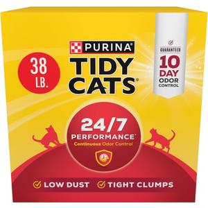 Purina Tidy Cats Clumping Cat Litter, 24/ 7 Performance Multi Cat Litter - 38 lb. Box