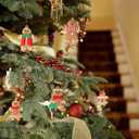 Gingerbread Man Ornaments for Christmas Tree, 12pcs Assorted Gingerbread Figurines Ornaments, Christmas Tree Hanging Decorations, 3 Inch Tall