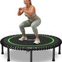 BCAN 450LBS/550LBS Foldable Mini Trampoline, 40"/48" Adult Fitness Trampoline with Durable Bungees, Stable & Quiet Exercise Rebounder,Great Mini Trampoline for Indoor/Garden Workout