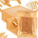 Outus 200 Pcs Cookie Packaging Bags with Seal, 4 x 6 Inch Bakery Pastry Bags with Window, Heat Sealable Grease Resistant Paper to Go Bake Sleeves for Gift Giving Donut Bread Sandwich (Brown)