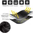 Stacking Chair Cover, 420D Patio Chair Cover, Outdoor Patio Furniture Covers for Stacked Chairs, Outdoor Lawn Dining Chair Covers 1 Pack (28" W x 28" D x 49" H) (Black)