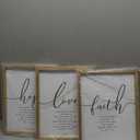 Houmury Set of 3 Framed Farmhouse Bible Verses Wall Decor Sign 11x14 Christian Faith Scripture Wall Art for Home Living Room Bedroom Wall Decor (11"x14" Brown)