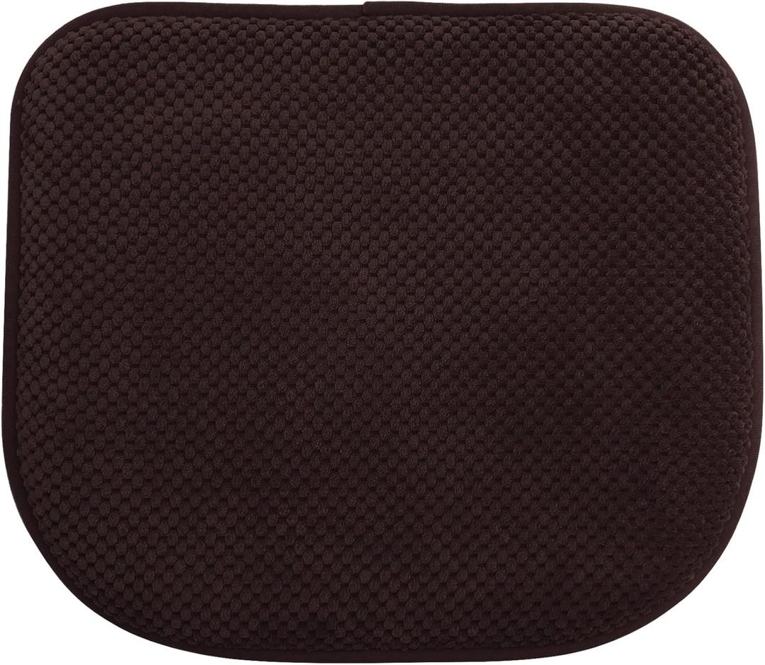 Brown Foam Seat Cushions Kitchen Chairs Pads for Dining Chairs Non Slip Office Seat Cushions Washable U Shaped Soft Thick Large Metal Wooden Chair Cushions,17" x 15"