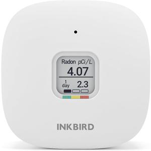 INKBIRD Radon Detector for Home, Ink-RD3 Portable Radon Tester for Home with Long & Short Term Monitoring, E-Ink Display & 2-Year Battery, Alpha Spectrometer Sensor, PCi/L & Bq/m Units Switchable