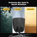 Electric Tongue Jack Cover, BougeRV 600D Universal Trailer RV Electric Tongue Jack Protective Cover (Size 14H x 5W x 10D)