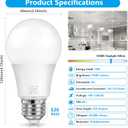 MAXvolador A19 LED Light Bulbs, 100 Watt Equivalent LED Bulbs, Daylight White 5000K, 1500LM, E26 Base, Non-Dimmable, 13W Bright LED Bulbs, 4-Pack