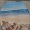 Angol Shiold Elongated Toilet Seat Molded Wood Toilet Seat with Quietly Close and Quick Release Hinges, Easy to Install also Easy to Clean (Elongated, Beach) (Elongated-18.5)