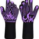 Comsmart BBQ Gloves, 1472 Degree F Heat Resistant Grilling Gloves Silicone Non-Slip Oven Gloves Long Kitchen Gloves for Barbecue, Cooking, Baking, Cutting