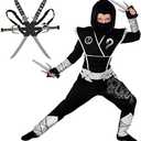 Morph Deluxe Silver Boys Ninja Costume, Ninja Kids Costumes, Ninjas Halloween Costumes For Boys, Boy Halloween Costume Size Small