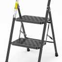 HBTower 2 Step Ladder, Step Stool for Adults,2 Step Ladder Folding Step Stool with Wide Pedal Ergonomic Design