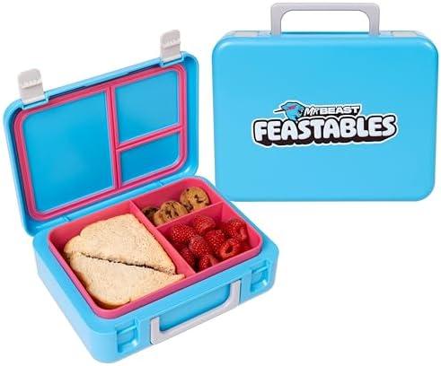 Mr. Beast Feastables Adjustable Bento Lunchbox- BPA Free, Snap Tight Lid, Removable Tray, Microwave & Freezer Safe, 9.25"x7"x2.75", Easy Clean, Kids Lunchbox with Adjustable Compartments Mr. Beast Feastables Adjustable Bento Lunchbox- BPA Free, Snap Tight Lid, Removable Tray, Microwave & Freezer Safe, 9.25"x7"x2.75", Easy Clean, Kids Lunchbox with Adjustable Compartments