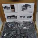 AmonHouseware 2Pack Under Shelf Basket Organizer,Adjustable Hanging Holder for Cabinet Pantry Kitchen Cupboard Desk Counter Bookshelf Organization Add-on Space Saver Heavy Duty Slide-in (Black, Large)