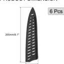 uxcell 6 Pcs Knife Cover Sleeves, 8.1" x 1.8" PP Knives Edge Guard Blade Protector Universal Knife Sheath for Home Kitchen, Black