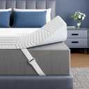 ELEMUSE 4 Inch Gel Memory Foam Mattress Topper King Size Pressure-Relieving Mattress Topper for Back Pain,Non-Slip Design with Removable & Washable Cover, CertiPUR-US (White)