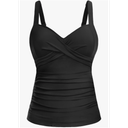 Women's Underwire Tankini Top Only - Tummy Control Bathing Suit Top No Bottom 2025, 10