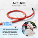 SPECILITE 5/8" Hot/Cold Garden Water Hose 125 ft, -50-190,Flexible & Lightweight With 3/4" Brass Fittings for Yard, Outdoor, Farm, Red
