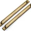 Goo-Ki 2 Pack 12 5/8'' Center to Center Antique Brass Cabinet Bar Pulls with Backplate Vintage Drawer Handles Closet Classic Retro Home Kitchen Improvement Hardware