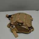 rabbitgoo Tactical Dog Harness for Large, Heavy Duty Pet Harness with Handle, No-Pull Service Vest Large Breed, Adjustable Military Dog Vest for Training Hunting Walking, Brown, L