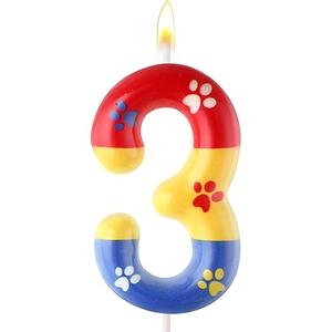 3 Dog Paw Theme
Birthday Candles, Pack of 3