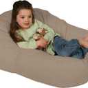 Leachco Pillay Plush Sling-Style Lounger, Latte