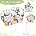 50 Pcs Forest Baby Shower Favors for Guests Fans Party Supplies Hand Plastic Handheld Fans Baby Shower Party Decor for Toddler Gender Reveal Gifts(Multicolored)