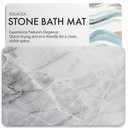 Stone Bath Mat, 23.7 x 15.4 inches, Quick Dry & Non-Slip Diatomaceous Earth Bath Mat for Bathroom and Kitchen (Light Grey Marble)