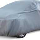 Season Guard Car Cover Dirtproof, Water-Resistant, Breathable, Snow Dustproof, Indoor and Limited Outdoor Car Covers Fits Sedans up to 200", Gray