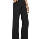 G4Free Womens Dress Pants Wide Leg Sweatpants for Tall Women Stretch Yoga Pants with Pockets Work Business Casual Pants(Black,L,33")