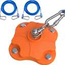 Heavy Duty Dog Tie Out Stake for Outside, Yard & Camping with 2x20ft Cables for Dogs, 200lb Capacity, Dual 360 Swivel, Ground Anchor for Large Dogs(Dog Stake+2X20ft Cable/200lbs)