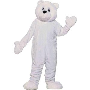 White Polar Bear Mascot Costume Party Holliday Cosplay Fanny Dress (White)