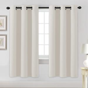 H.VERSAILTEX Room Darkening Curtains for Living Room Light Reducing Thermal Insulated Window Treatment Panels/Drapes Grommet Top 2 Panels (Ivory - 42 x 72 Inches)