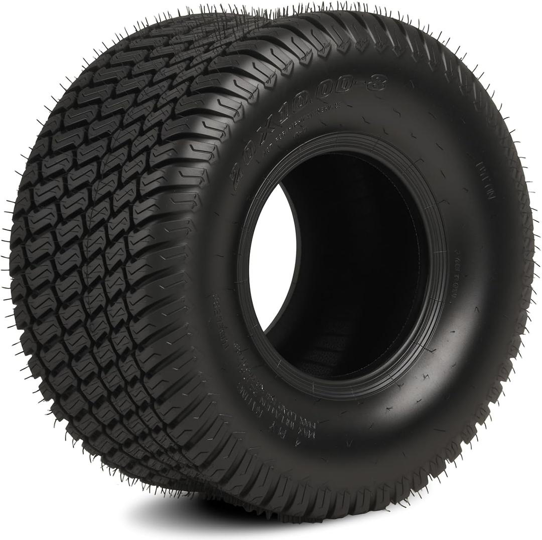 20x10.00-8 Lawn Mower Tire, 4PR Tubeless NHS Lawn Tractor Tire